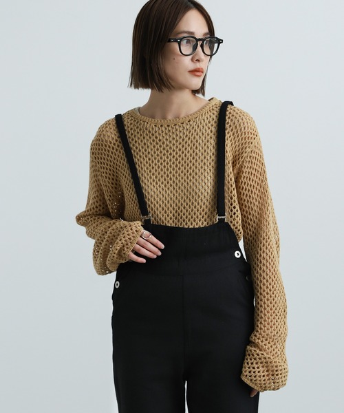 select MOCA(セレクトモカ)の「2021 AW 透かし編みニットトップス(ニット/セーター・レディース・アイボリー/ダークブラウン/ライトベージュ・FREE)」の13枚目の写真