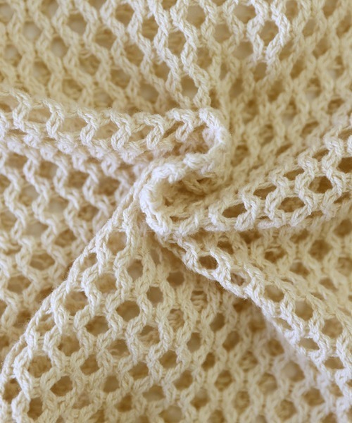 select MOCA(セレクトモカ)の「2021 AW 透かし編みニットトップス(ニット/セーター・レディース・アイボリー/ダークブラウン/ライトベージュ・FREE)」の17枚目の写真