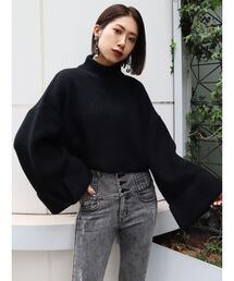EMODA | ワイドロールスリーブニット(ニット/セーター)