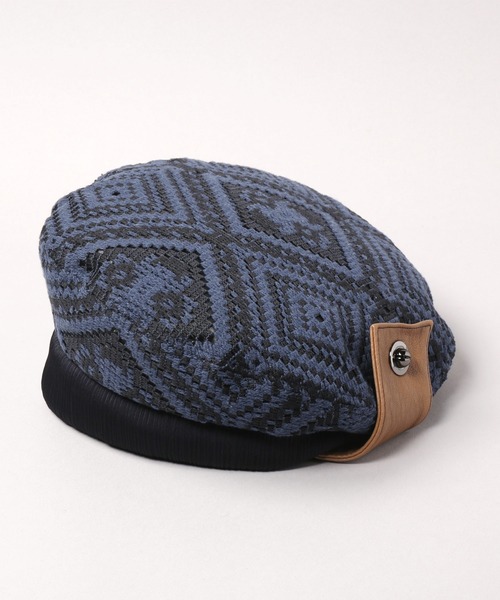 美品 CA4LA ベレー帽「CANALETTO」ブルー CA4LA(カシラ)の「CANALETTO(ハンチング/ベレー帽)」 - WEAR