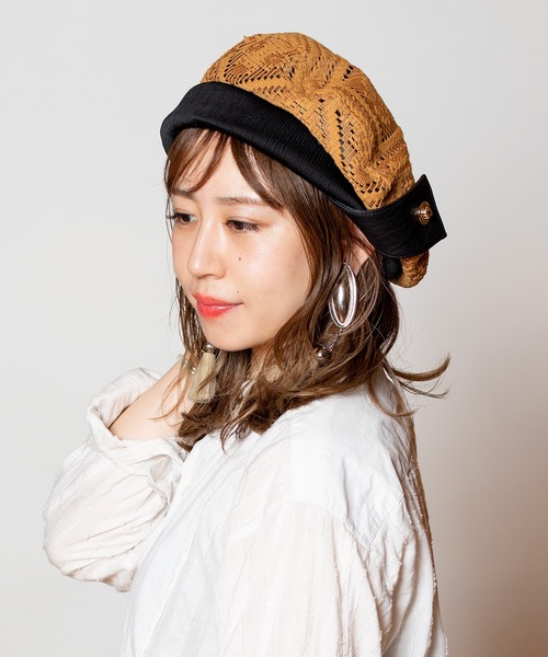 美品　CA4LA ベレー帽「CANALETTO」ブルー CA4LA（カシラ）の「CANALETTO（ハンチング/ベレー帽）」 - WEAR