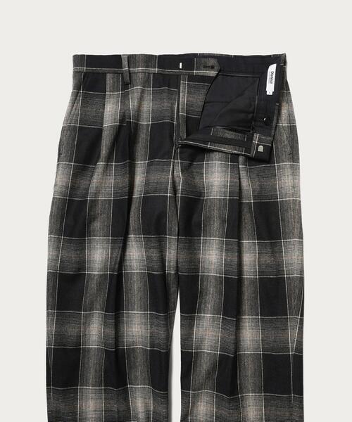 District（ディストリクト）の「＜District（ディストリクト）＞ オンブレ チェック 2プリーツ ワイド パンツ（その他パンツ・メンズ・ブラック・XS/L/M/S）」の8枚目の写真