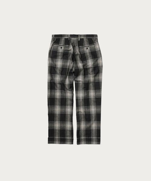 District（ディストリクト）の「＜District（ディストリクト）＞ オンブレ チェック 2プリーツ ワイド パンツ（その他パンツ・メンズ・ブラック・XS/L/M/S）」の6枚目の写真