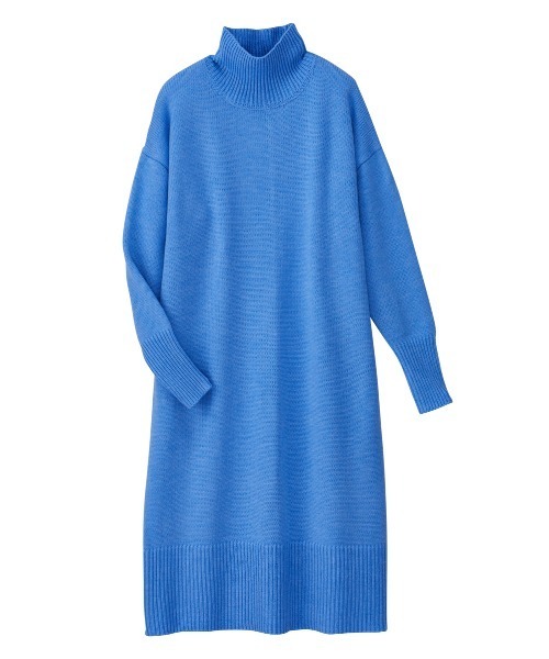 GeeRA（ジーラ）の「バックスリットタートルニットワンピース（ワンピース・レディース・ベージュ/ブラウン/グリーン/パープル/杢グレー/ブラック/ブルー/イエロー・SMALL/MEDIUM/LARGE/X-LARGE/XX-LARGE）」の10枚目の写真