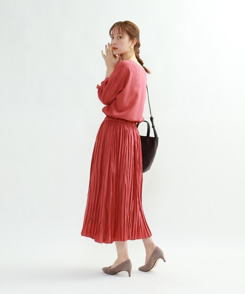 INDIVI（インディヴィ）の「[L]【マシンウォッシュ】袖デザイン