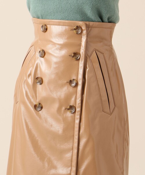 ME COUTURE（ミークチュール）の「エナメルロングスカート（スカート・レディース・ベージュ/ラベンダー・0/1）」の6枚目の写真