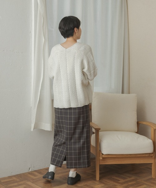 URBAN RESEARCH DOORS(アーバンリサーチドアーズ)の「WPツイルチェックスカート(スカート・レディース・グレー系その他/ブラウン系その他・1/2)」の22枚目の写真