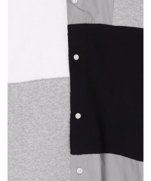 CRAFT STANDARD BOUTIQUE(クラフトスタンダードブティック)の「前身頃ニットパーツBIGシャツ*(シャツ/ブラウス・メンズ・グレー/ネイビー/オフホワイト・M/L)」の12枚目の写真