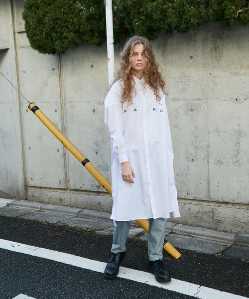 FRAPBOIS（フラボア）の「PARKシャツ ワンピース（ワンピース・レディース・ホワイト/ブラック・1/2）」の3枚目の写真