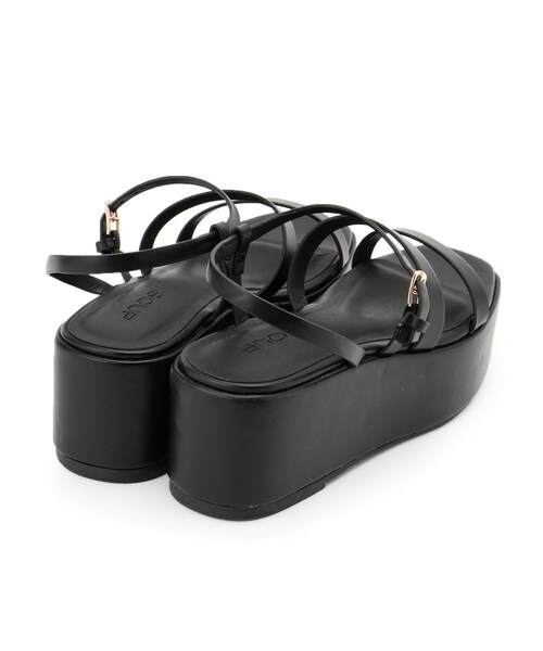 SOUP（スープ）の「◆コードプラットフォームサンダル（サンダル・レディース・サンドベージュ/ブラック・35/40/30）」の5枚目の写真