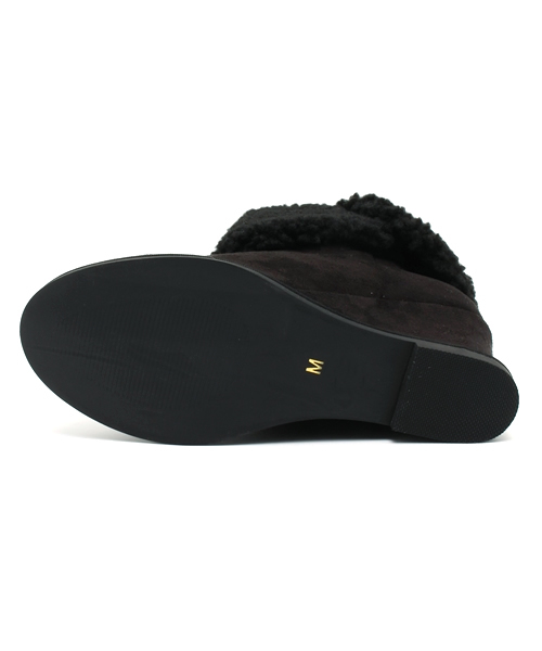 Heather(ヘザー)の「オリカエシボアウエッジ 553587(ブーツ・レディース・ブラック/ベージュ・MEDIUM/LARGE)」の4枚目の写真