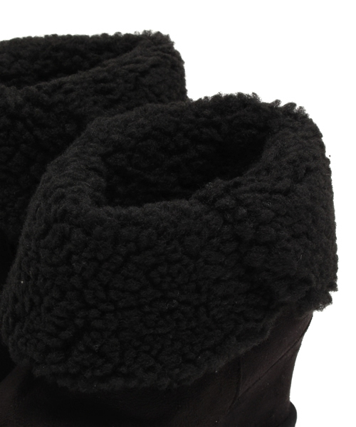 Heather(ヘザー)の「オリカエシボアウエッジ 553587(ブーツ・レディース・ブラック/ベージュ・MEDIUM/LARGE)」の8枚目の写真