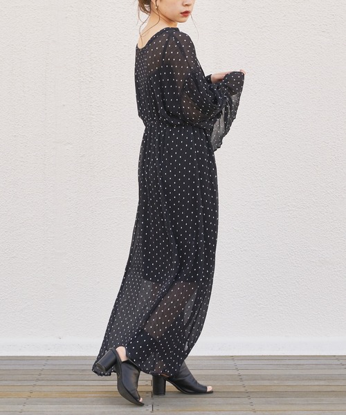 FORFORMO ドットロングワンピース 2 ブラック fit=scale-down,w=1200