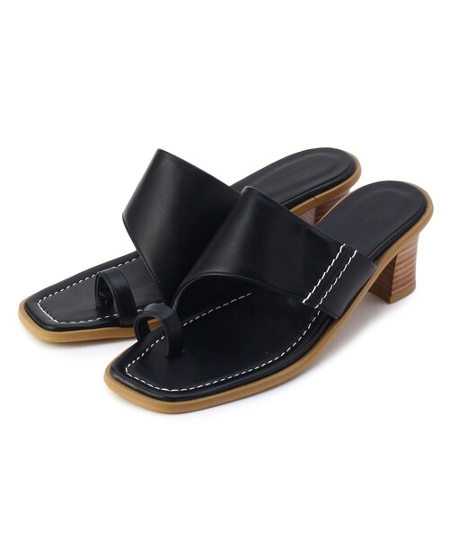 ESPERANZA（エスペランサ）の「◆スタックミドルヒールトングサンダル（サンダル・レディース・ブラック/ベージュ/アイボリー・LL/S/M/L）」の3枚目の写真