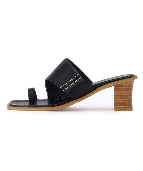 ESPERANZA（エスペランサ）の「◆スタックミドルヒールトングサンダル（サンダル・レディース・ブラック/ベージュ/アイボリー・LL/S/M/L）」の5枚目の写真