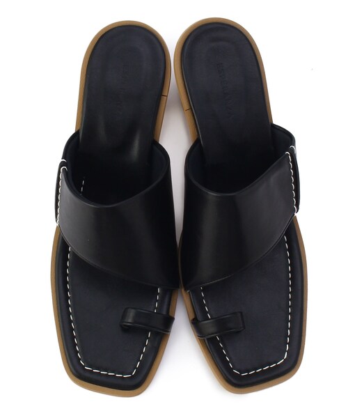 ESPERANZA（エスペランサ）の「◆スタックミドルヒールトングサンダル（サンダル・レディース・ブラック/ベージュ/アイボリー・LL/S/M/L）」の9枚目の写真