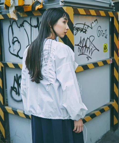 HeRIN.CYE（ヘリンドットサイ）の「ドロストブルゾン（ブルゾン・レディース・ホワイト/オレンジ/カーキ・FREE）」の14枚目の写真