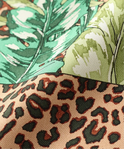 新品スピックアンドスパンmanipuriマニプリ シルクスカーフ65×65 manipuri manipuri(マニプリ) ＜シルクスカーフ65＞レオパード