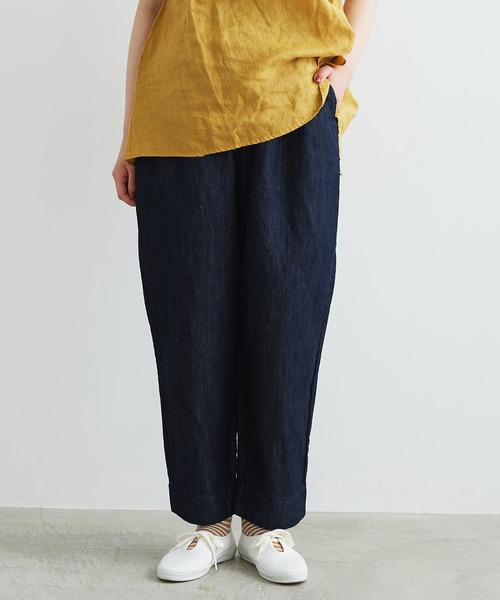 chambre de charme(シャンブルドゥシャーム)の「cdc コットン/リネン デニムパンツ(デニムパンツ・レディース・ワンウォッシュ/サックスブルー・FREE)」の13枚目の写真