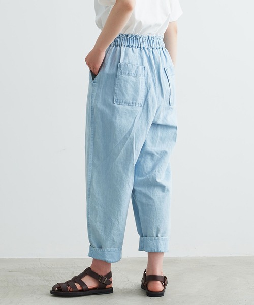 chambre de charme(シャンブルドゥシャーム)の「cdc コットン/リネン デニムパンツ(デニムパンツ・レディース・ワンウォッシュ/サックスブルー・FREE)」の19枚目の写真