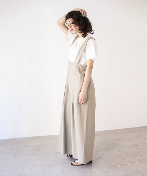 OSMOSIS（オズモーシス）の「サロペット&TシャツSET（サロペット/オーバーオール・レディース・ブラック/ブラウン/ライトカーキ・ONE SIZE）」の8枚目の写真