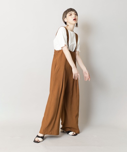 OSMOSIS（オズモーシス）の「サロペット&TシャツSET（サロペット/オーバーオール・レディース・ブラック/ブラウン/ライトカーキ・ONE SIZE）」の14枚目の写真