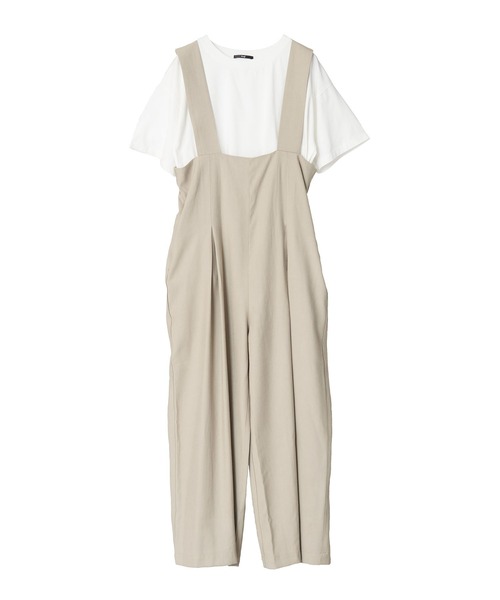 OSMOSIS（オズモーシス）の「サロペット&TシャツSET（サロペット/オーバーオール・レディース・ブラック/ブラウン/ライトカーキ・ONE SIZE）」の15枚目の写真