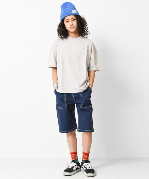 RAT EFFECT(ラットエフェクト)の「グラデーションロゴプリントビッグTシャツ(Tシャツ/カットソー・キッズ・チャコールグレー/ブラック/パープル/ライトグレー/ベージュ・160/140/120/150/130)」の14枚目の写真