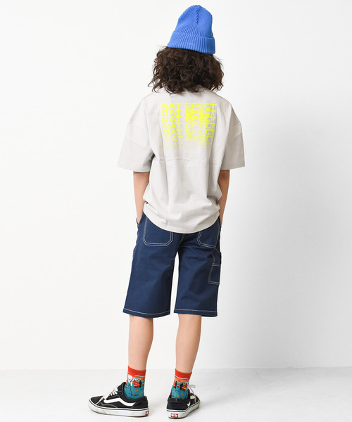 RAT EFFECT(ラットエフェクト)の「グラデーションロゴプリントビッグTシャツ(Tシャツ/カットソー・キッズ・チャコールグレー/ブラック/パープル/ライトグレー/ベージュ・160/140/120/150/130)」の16枚目の写真