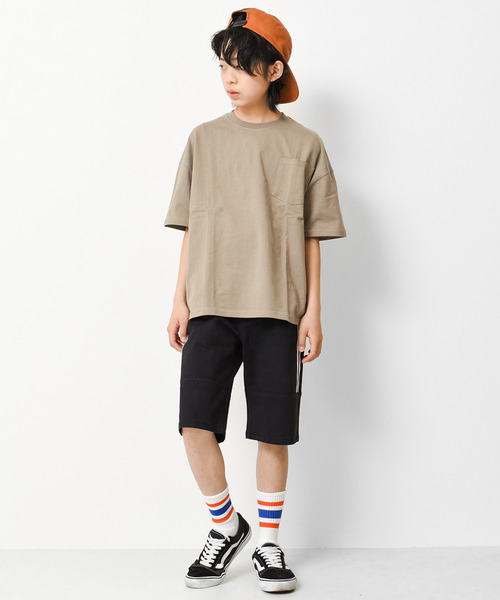 RAT EFFECT(ラットエフェクト)の「グラデーションロゴプリントビッグTシャツ(Tシャツ/カットソー・キッズ・チャコールグレー/ブラック/パープル/ライトグレー/ベージュ・160/140/120/150/130)」の20枚目の写真