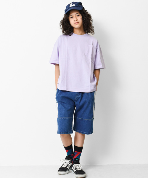 RAT EFFECT(ラットエフェクト)の「グラデーションロゴプリントビッグTシャツ(Tシャツ/カットソー・キッズ・チャコールグレー/ブラック/パープル/ライトグレー/ベージュ・160/140/120/150/130)」の9枚目の写真