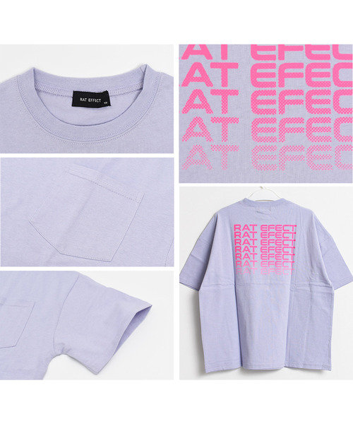 RAT EFFECT(ラットエフェクト)の「グラデーションロゴプリントビッグTシャツ(Tシャツ/カットソー・キッズ・チャコールグレー/ブラック/パープル/ライトグレー/ベージュ・160/140/120/150/130)」の21枚目の写真