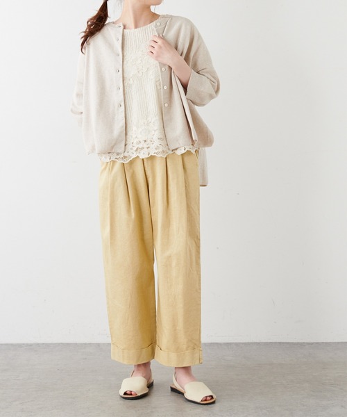 PUAL CE CIN(ピュアルセシン)の「プレーティングカーディガン(カーディガン/ボレロ・レディース・グレー/ベージュ・FREE)」の8枚目の写真