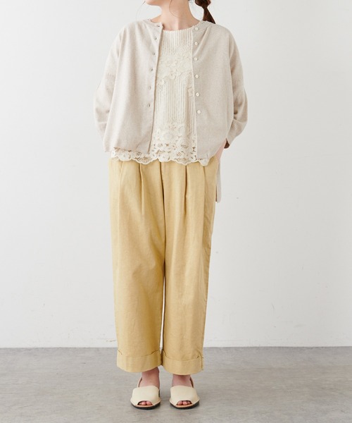 PUAL CE CIN(ピュアルセシン)の「プレーティングカーディガン(カーディガン/ボレロ・レディース・グレー/ベージュ・FREE)」の9枚目の写真