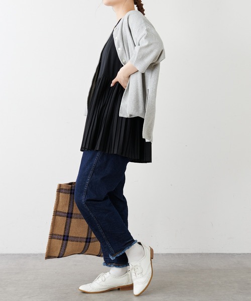 PUAL CE CIN(ピュアルセシン)の「プレーティングカーディガン(カーディガン/ボレロ・レディース・グレー/ベージュ・FREE)」の20枚目の写真