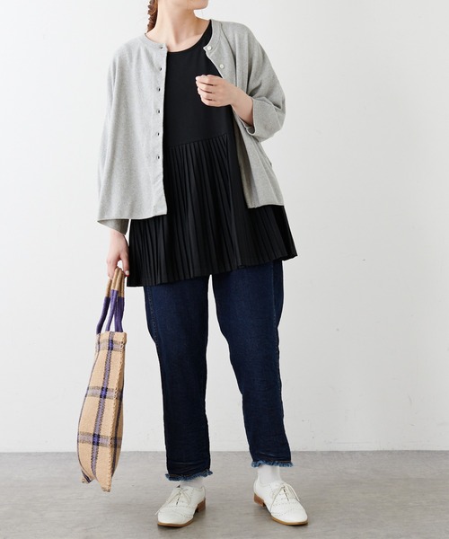 PUAL CE CIN(ピュアルセシン)の「プレーティングカーディガン(カーディガン/ボレロ・レディース・グレー/ベージュ・FREE)」の19枚目の写真