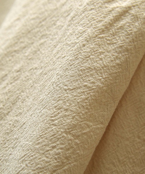 Chillfar（チルファー）の「スリットネックフレンチスリーブブラウス（シャツ/ブラウス・レディース・ベージュ/キャメル/チャコール・MEDIUM/LARGE）」の9枚目の写真