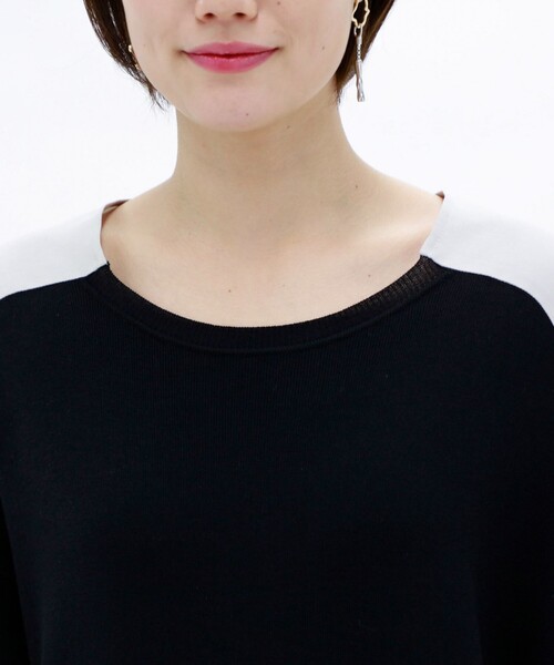 CAST:（キャストコロン）の「ニットコンビバックディティールワンピース（ワンピース・レディース・ブラック/グリーン・S/M）」の6枚目の写真