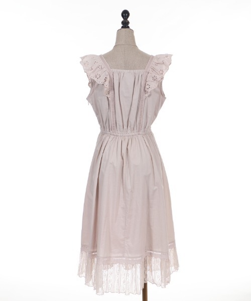 axes femme POETIQUE（アクシーズファムポエティック）の「フラワーコットンレースＯＰ（ワンピース・レディース・キナリ/ピンク/ブラック・MEDIUM）」の15枚目の写真