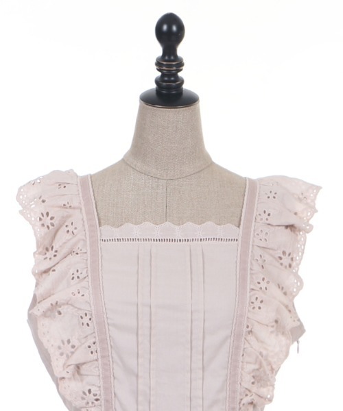 axes femme POETIQUE（アクシーズファムポエティック）の「フラワーコットンレースＯＰ（ワンピース・レディース・キナリ/ピンク/ブラック・MEDIUM）」の14枚目の写真