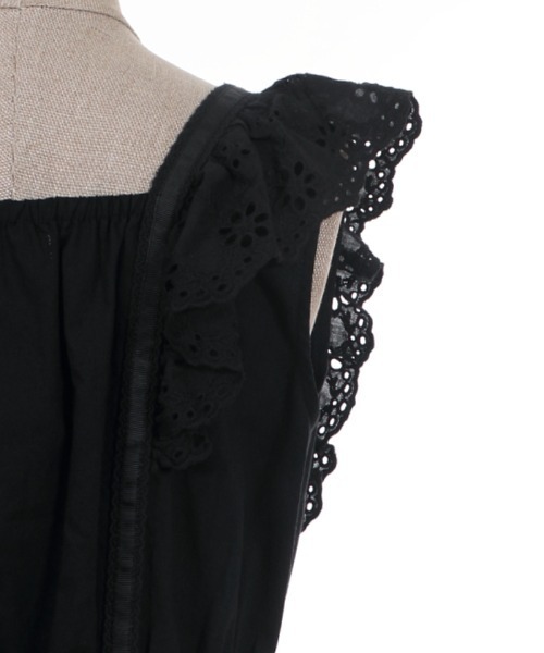 axes femme POETIQUE（アクシーズファムポエティック）の「フラワーコットンレースＯＰ（ワンピース・レディース・キナリ/ピンク/ブラック・MEDIUM）」の19枚目の写真