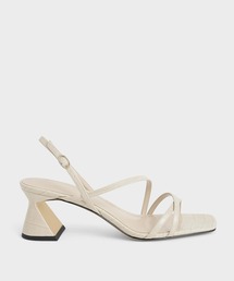CHARLES & KEITH | クロックエフェクト ストラッピーヒールサンダル / Croc-Effect Strappy Heeled Sandals(サンダル)