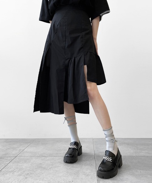 minsobi（ミンソビ）の「マルチストラップファッションソックス  ストラップ靴下　リフレクターソックス（ソックス/靴下・レディース・ホワイト/ブラック/グレー・FREE）」の4枚目の写真