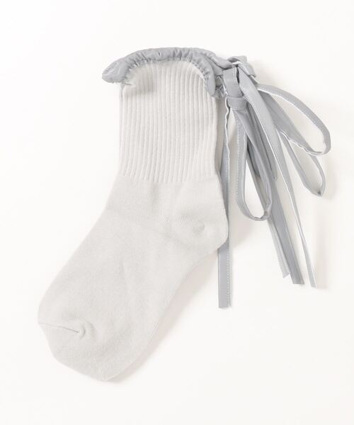 minsobi（ミンソビ）の「マルチストラップファッションソックス  ストラップ靴下　リフレクターソックス（ソックス/靴下・レディース・ホワイト/ブラック/グレー・FREE）」の18枚目の写真