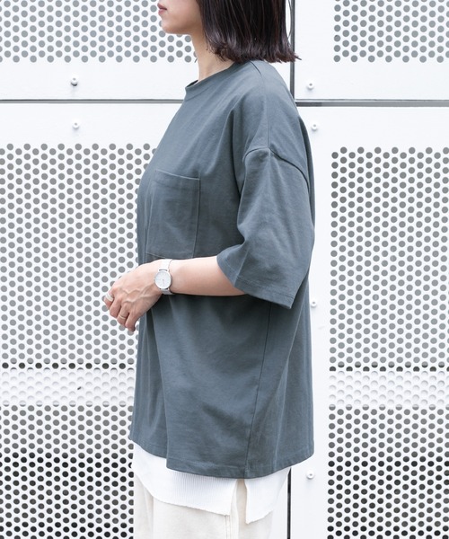 PairPair(ペアペア)の「BASIC Tシャツ/サーマルタンクSET(ユニセックス)(Tシャツ/カットソー・レディース・ブラウン/カーキ/グレイッシュベージュ/グレイッシュブルー・MEDIUM/LARGE)」の20枚目の写真