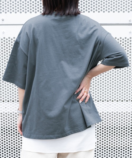 PairPair(ペアペア)の「BASIC Tシャツ/サーマルタンクSET(ユニセックス)(Tシャツ/カットソー・レディース・ブラウン/カーキ/グレイッシュベージュ/グレイッシュブルー・MEDIUM/LARGE)」の21枚目の写真