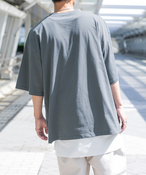 PairPair(ペアペア)の「BASIC Tシャツ/サーマルタンクSET(ユニセックス)(Tシャツ/カットソー・レディース・ブラウン/カーキ/グレイッシュベージュ/グレイッシュブルー・MEDIUM/LARGE)」の17枚目の写真