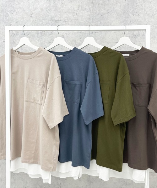 PairPair(ペアペア)の「BASIC Tシャツ/サーマルタンクSET(ユニセックス)(Tシャツ/カットソー・レディース・ブラウン/カーキ/グレイッシュベージュ/グレイッシュブルー・MEDIUM/LARGE)」の9枚目の写真