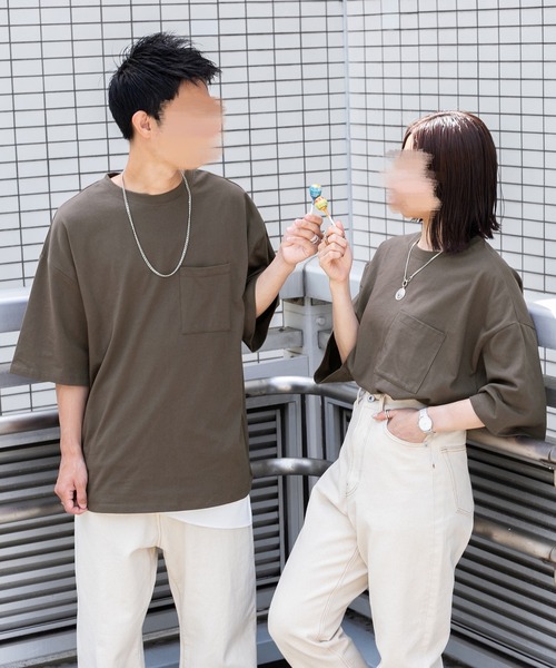 PairPair(ペアペア)の「BASIC Tシャツ/サーマルタンクSET(ユニセックス)(Tシャツ/カットソー・レディース・ブラウン/カーキ/グレイッシュベージュ/グレイッシュブルー・MEDIUM/LARGE)」の11枚目の写真