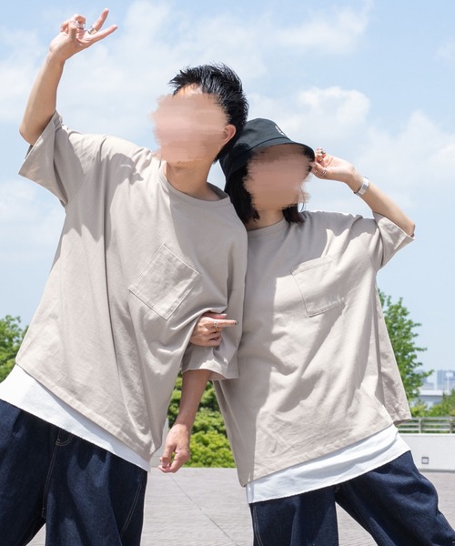 PairPair(ペアペア)の「BASIC Tシャツ/サーマルタンクSET(ユニセックス)(Tシャツ/カットソー・レディース・ブラウン/カーキ/グレイッシュベージュ/グレイッシュブルー・MEDIUM/LARGE)」の10枚目の写真